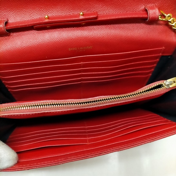 SAINT LAURENT - Shoulder Bag Red Leather R1.097 - Picture 6 of 7